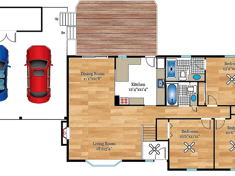 Main level layout.