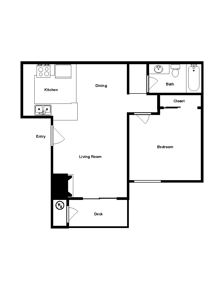 Floor plan 1X1
