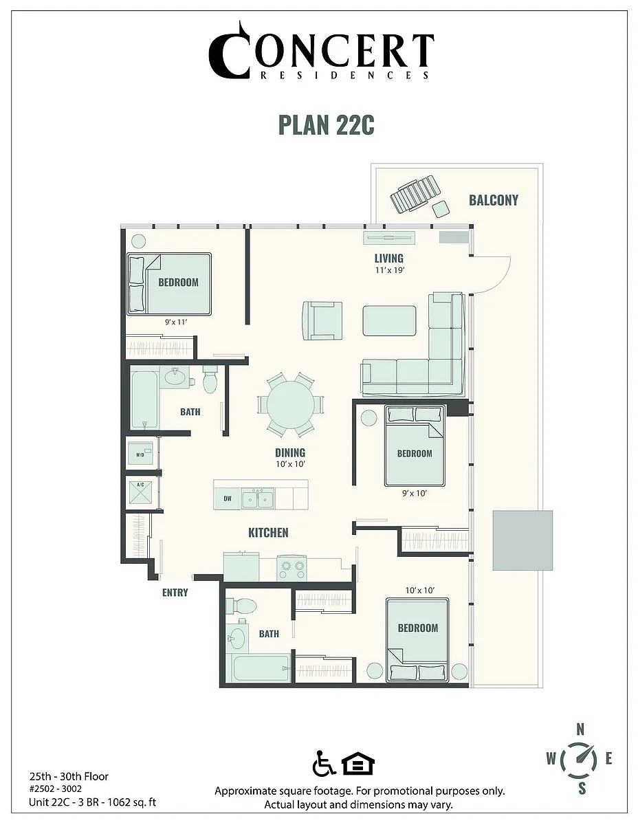 Floor plan Concert 22C 3x2