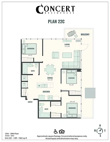 Floor plan Concert 22C 3x2