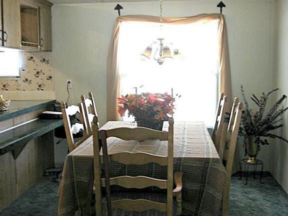 Spacious dining room.