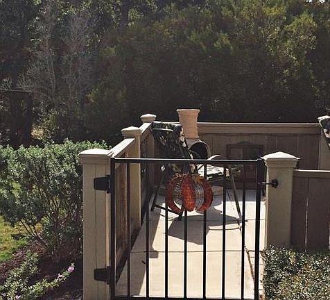 Front entrance to extended patio