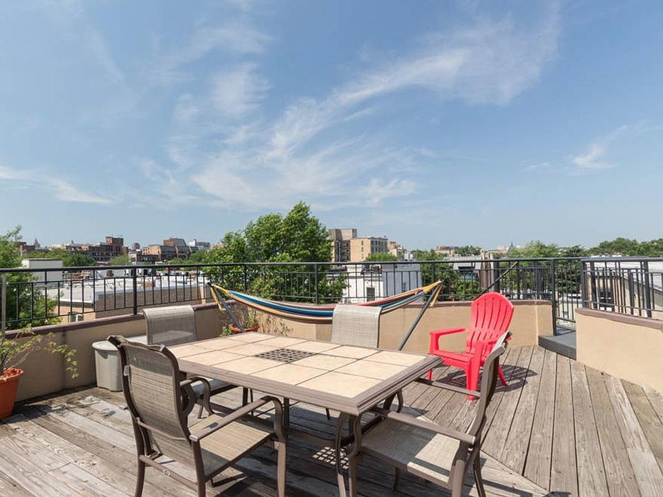 This is an older layout of the private roof deck.