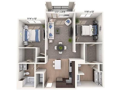 Floor plan B10-T-Esp-carpet