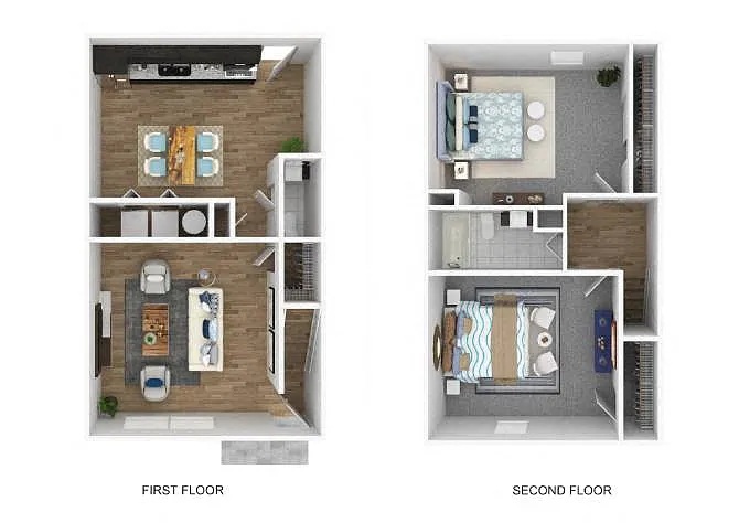 Floor plan 2 Bedroom 1.5 TH - Classic
