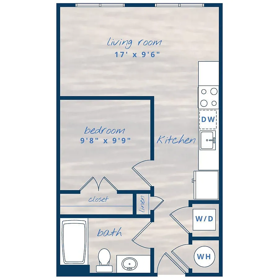 Floor plan 1X1 A1