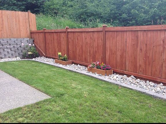 Newly re-landscaped backyard