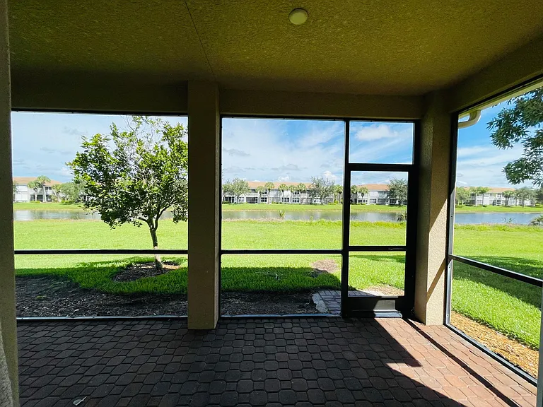 Back lanai with water views