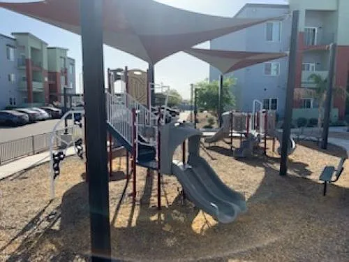 Fenced playground