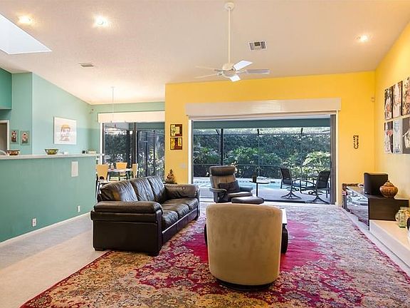 View of wide open living space upon entering the home
