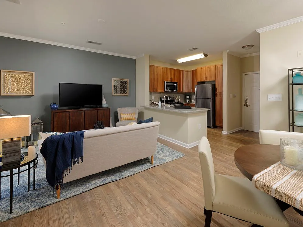 Hazelnut Finish Package kitchen, living and dining areas - Avalon at Arlington Square