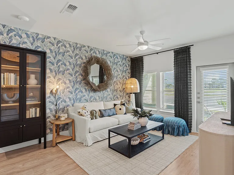 Spacious Living Room with Balcony/Patio Access