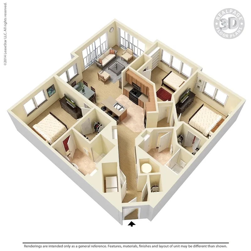 Floor plan D1 Peridot 1252 sq ft