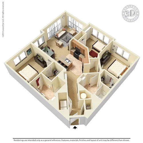 Floor plan D1 Peridot 1252 sq ft