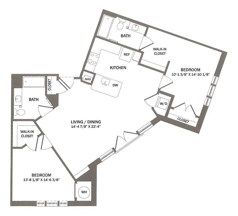 Floor plan 2Bed/2Bath-B9