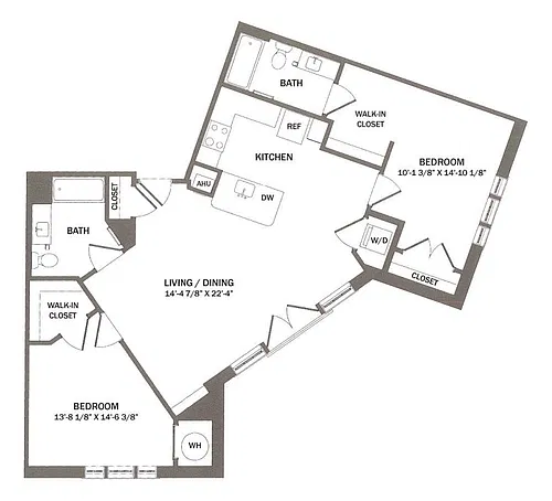 Floor plan 2Bed/2Bath-B9