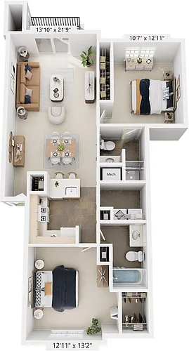 Floor plan Two Bedroom