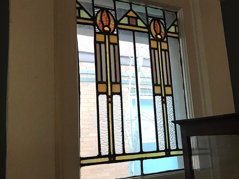 stained glass windows in living room