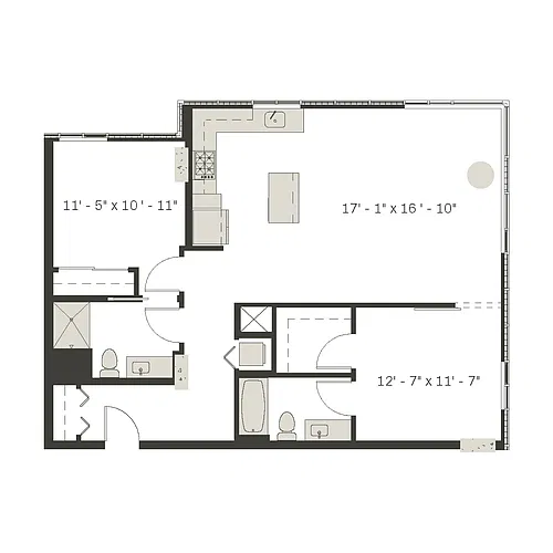 Floor plan 2 Bed/2 Bath Penthouse-b4.2