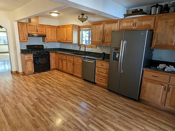 new kitchen looking towards front of house