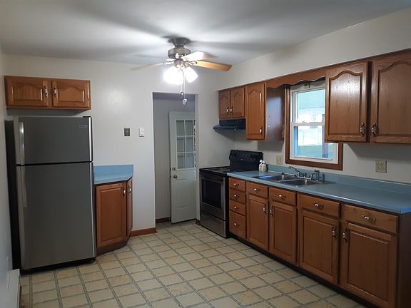 kitchen with backdoor to deck
