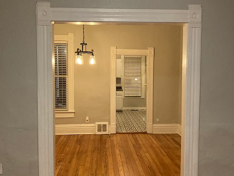 Dining area into kitchen (from living room)