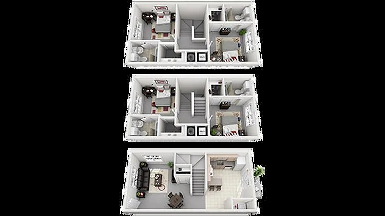 Floor plan 4 Bed 4 bath - Price Per Bed