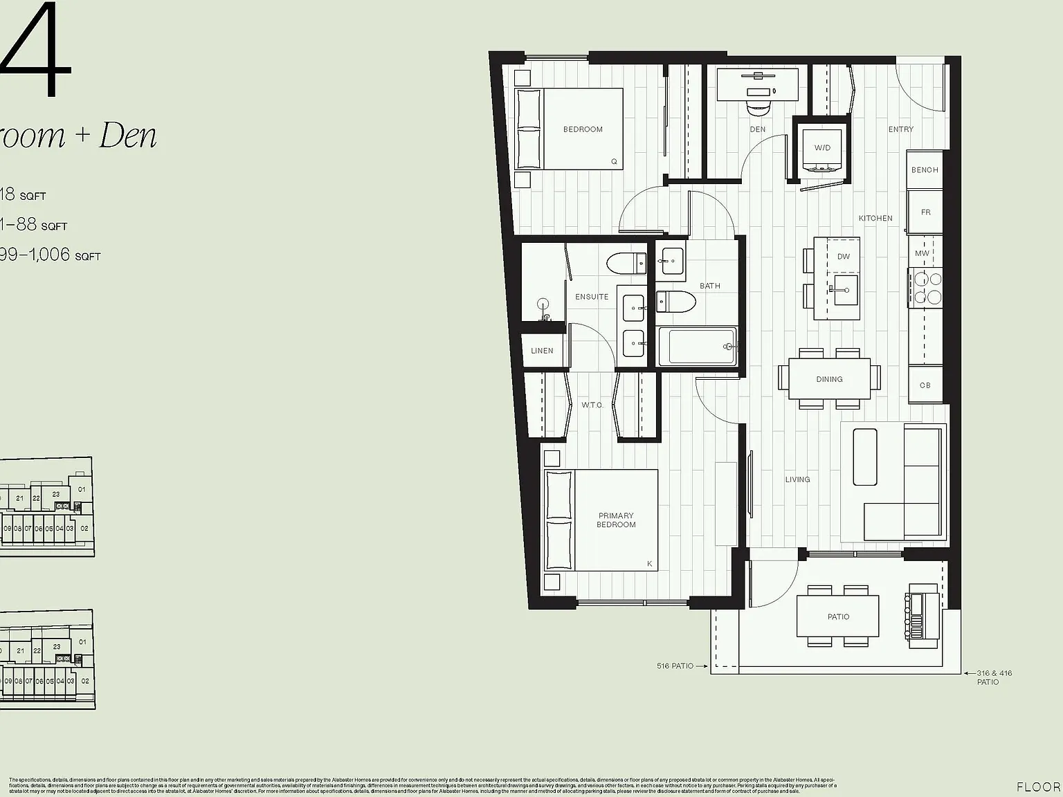 2 bed, 918 sqft, $3,500 — Photo 2