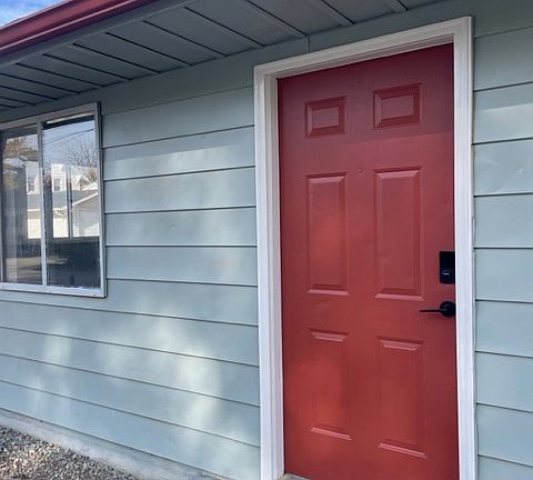 Exterior, right side of duplex