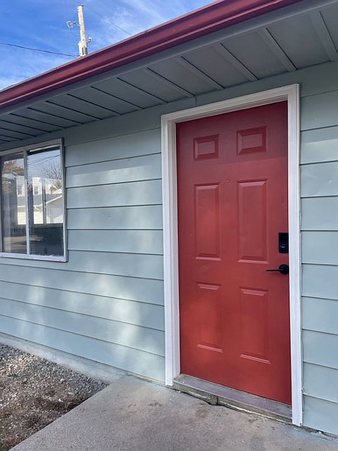 Exterior, right side of duplex