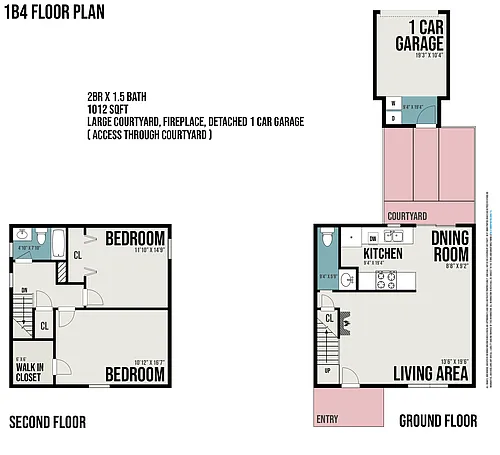 Floor plan 1B4 Townhome