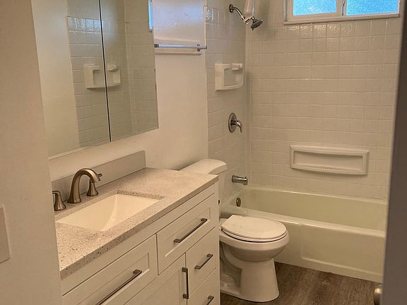 Upstairs bathroom new vanity and toilet