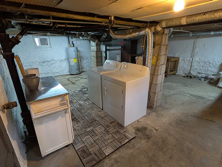 Laundry, storage in the Basement