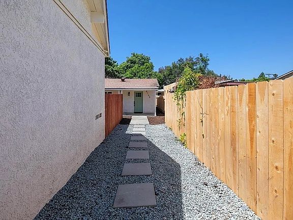 Entrance through private gate