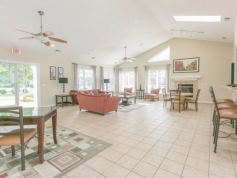 Clubhouse with fireplace