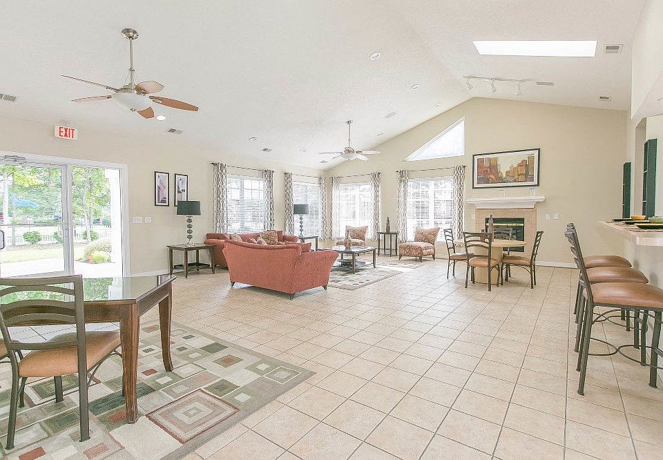Clubhouse with fireplace