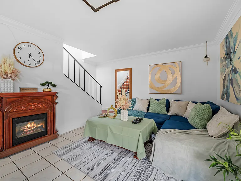 Gather around the fireplace and share cozy moments w/ friends and family