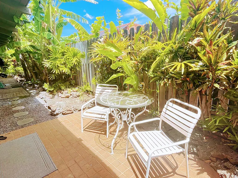 Patio with outdoor shower