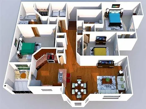 Floor plan Villa Lante w/ 2-Car Garage
