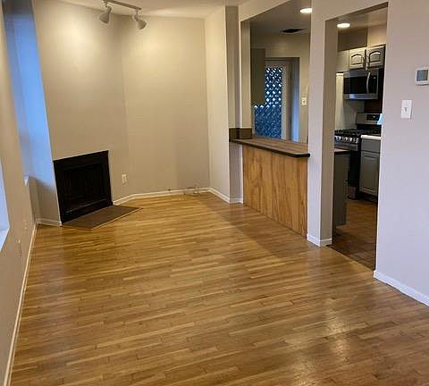 Living area with fireplace