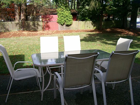 Back patio and yard
