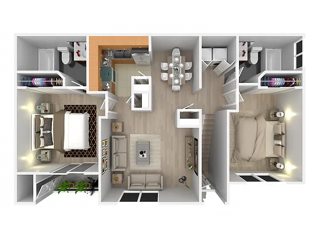 Floor plan 2X2U Classic