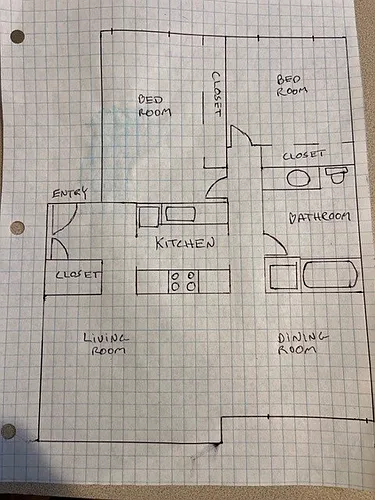 Floor plan 2BR 1BA Floor Plan