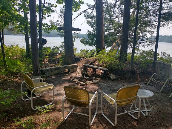 Fire pit by the lake