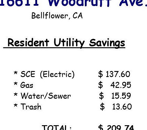 Utility Savings