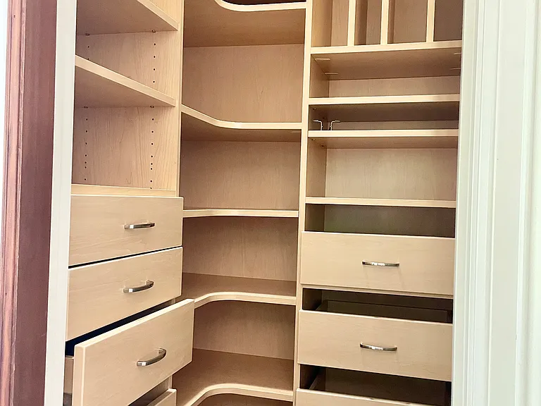 Pantry with built in wood work