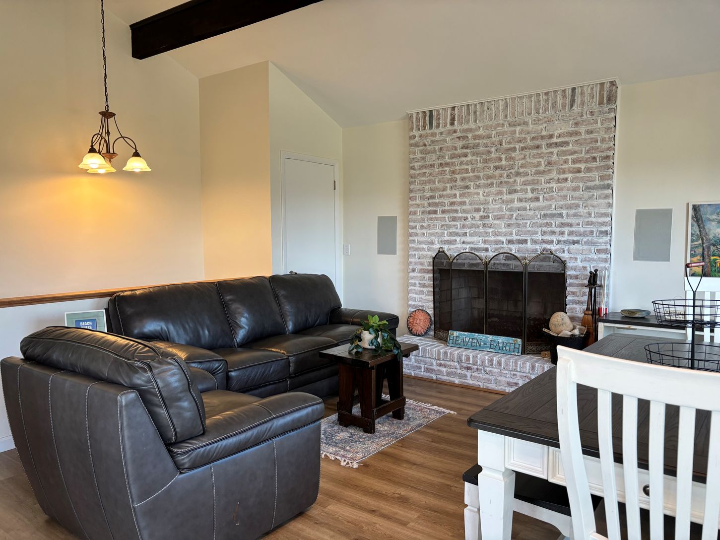 High ceiling living area