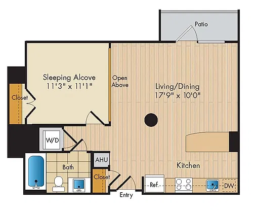Floor plan Studio-S8b