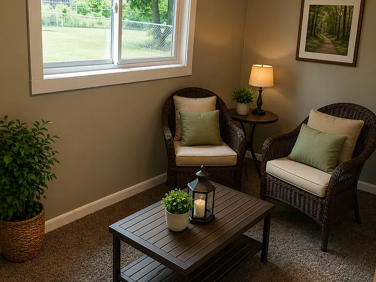 Bonus room, backyard, can be used as an office.
