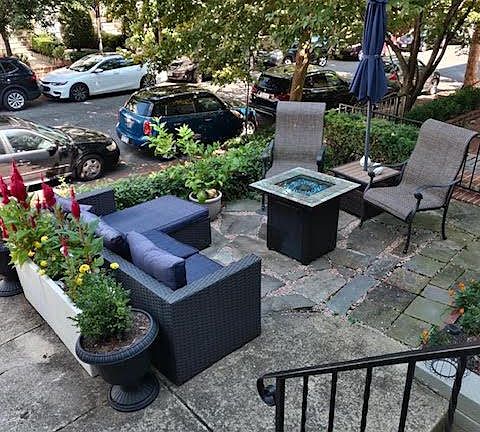Front patio shared w/ one other apt, pretty quiet street